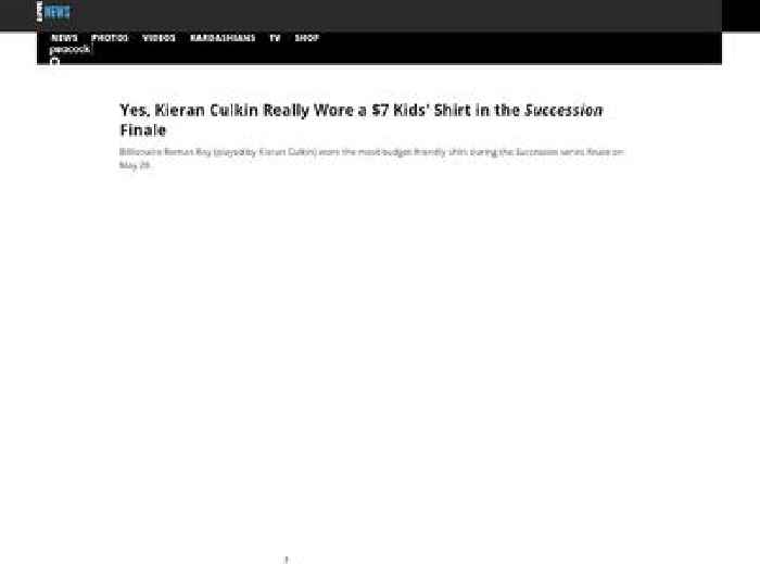 
                        Kieran Culkin Really Wore a $7 Kids' Shirt in Succession Finale
