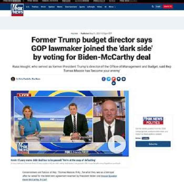 Former Trump budget director says GOP lawmaker joined the 'dark side' by voting for Biden-McCarthy deal