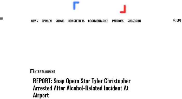 REPORT: Soap Opera Star Tyler Christopher Arrested After Alcohol-Related Incident At Airport