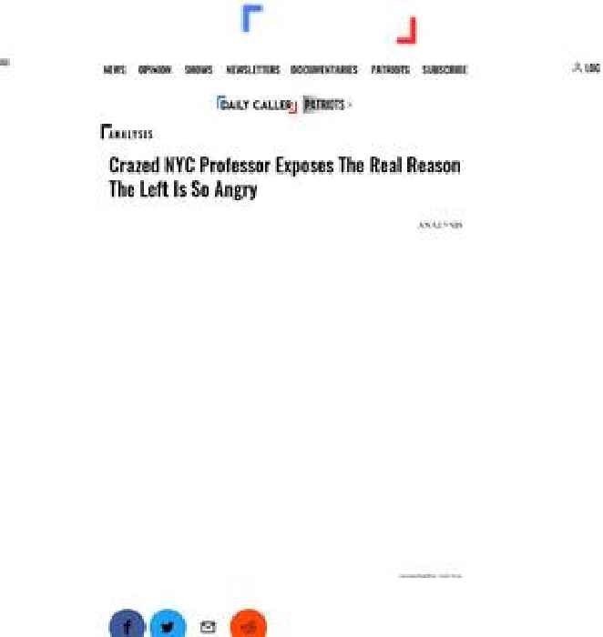 Crazed NYC Professor Exposes The Real Reason The Left One News Page
