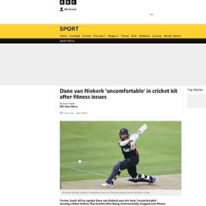 Dane van Niekerk 'uncomfortable' in cricket kit after fitness issues