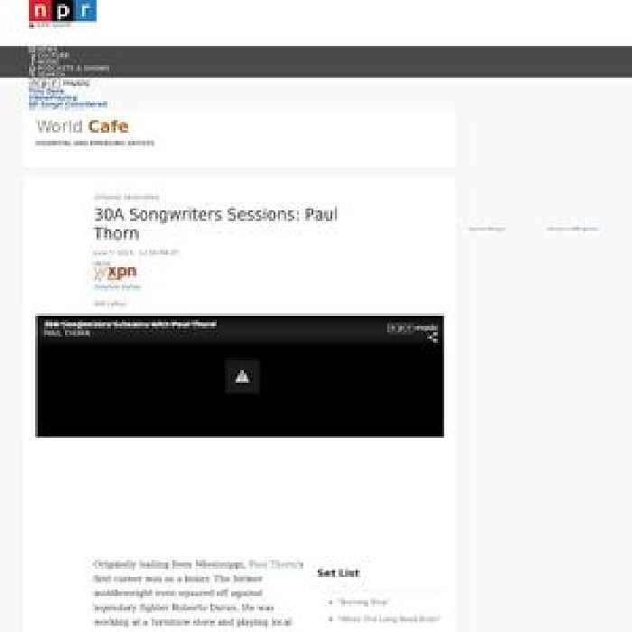 30A Songwriters Sessions: Paul Thorn