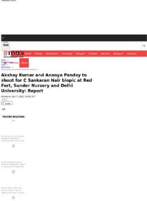 Akshay-Ananya to shoot at Red Fort, DU