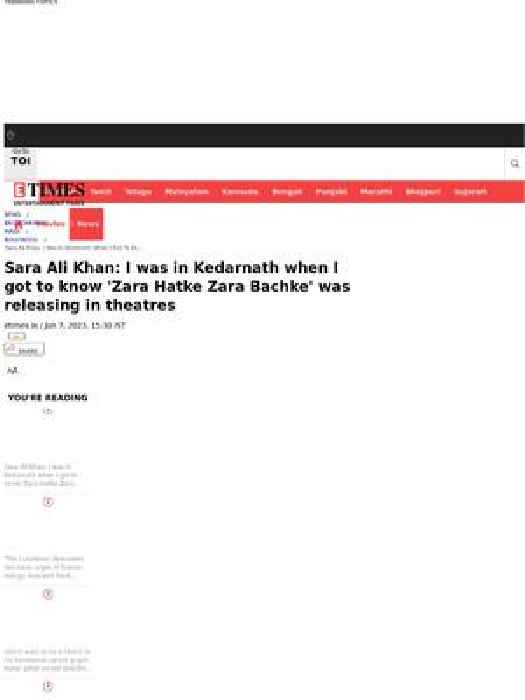 Sara was in Kedarnath when ZHZB was released