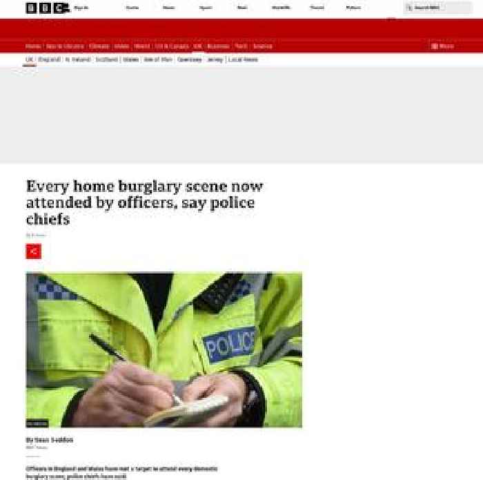Every home burglary scene now attended by officers, say police chiefs