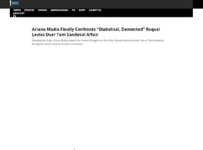 
                        Ariana Madix Confronts 