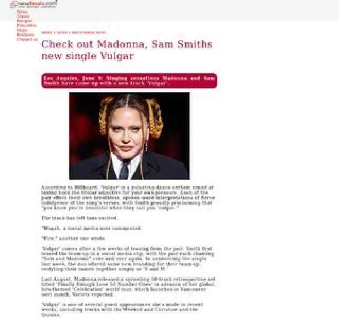 Check out Madonna, Sam Smith's new single 'Vulgar'