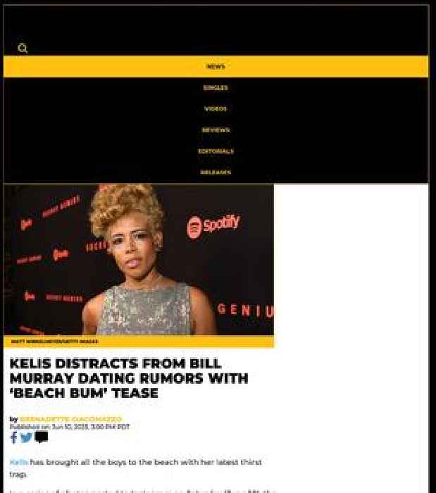 Kelis Distracts From Bill Murray Dating Rumors With ‘Beach Bum’ Tease