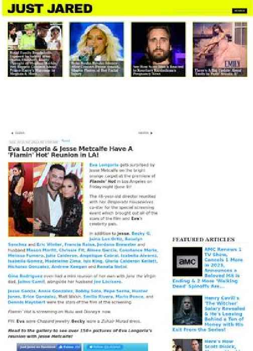 Eva Longoria & Jesse Metcalfe Have A 'Flamin' Hot' Reunion in LA!