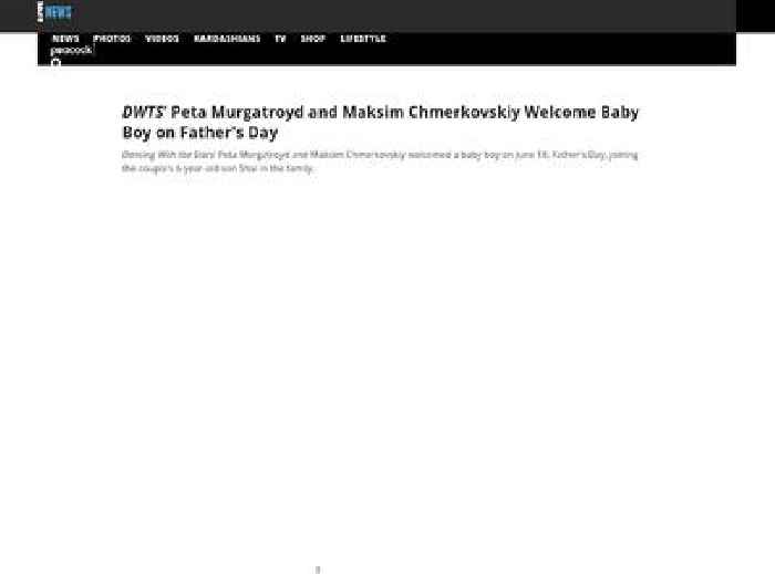 
                        DWTS’ Peta Murgatroyd and Maksim Chmerkovskiy Welcome Baby Boy
