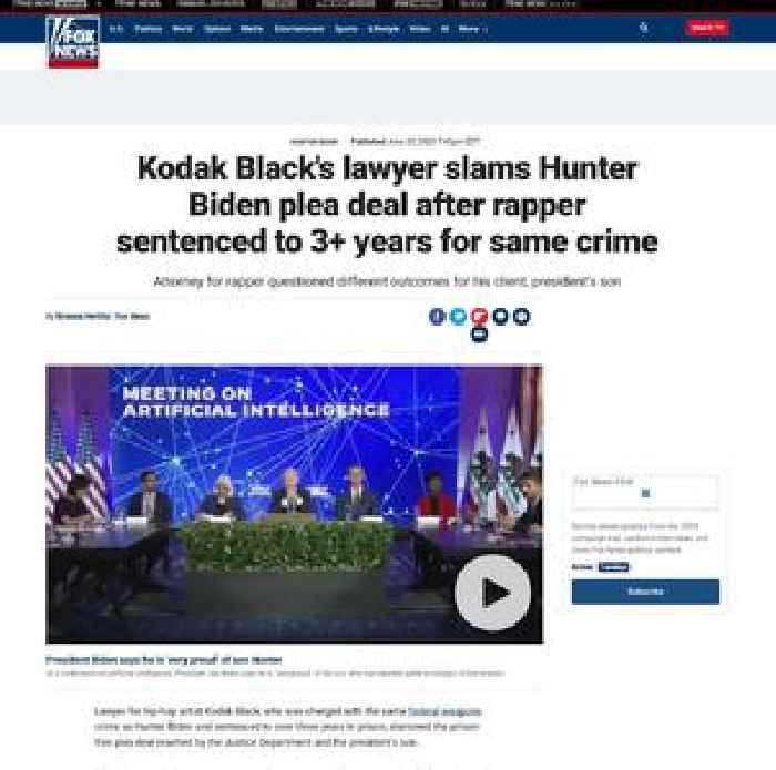 Kodak Black's lawyer slams Hunter Biden plea deal after rapper sentenced to 3+ years for same crime