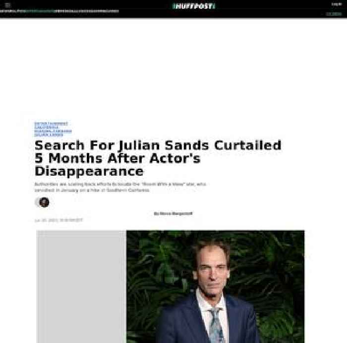 

    Search For Julian Sands Curtailed 5 Months After Actor's Disappearance

