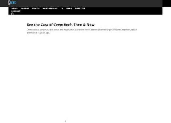 
                        Camp Rock Cast: Then & Now
