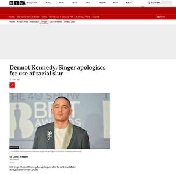 Dermot Kennedy: Singer apologises for use of racial slur