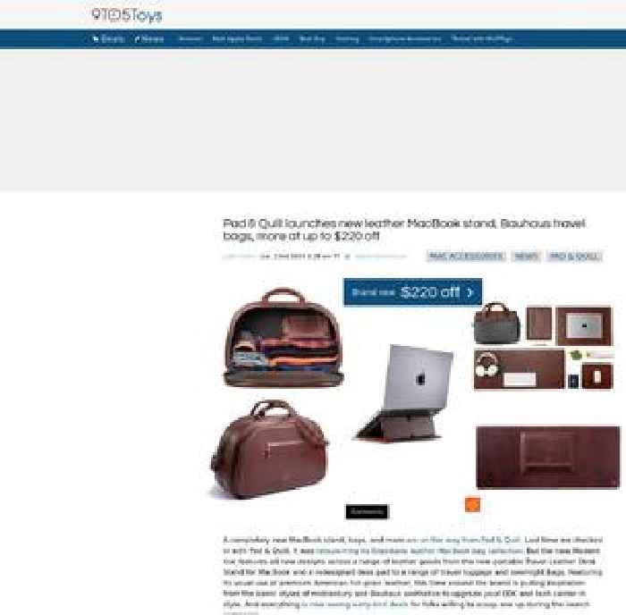 Pad & Quill launches new leather MacBook stand, Bauhaus travel bags, more at up to $220 off