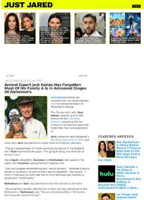 Animal Expert Jack Hanna Has Forgotten Most Of His Family & Is In Advanced Stages Of Alzheimer's