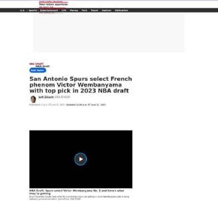 San Antonio Spurs select French phenom Victor Wembanyama with top pick in 2023 NBA draft