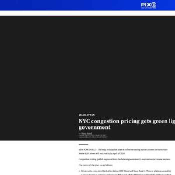 NYC congestion pricing gets green light from federal government
