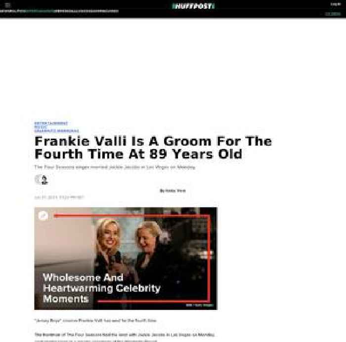 

    Frankie Valli Is A Groom For The Fourth Time At 89 Years Old

