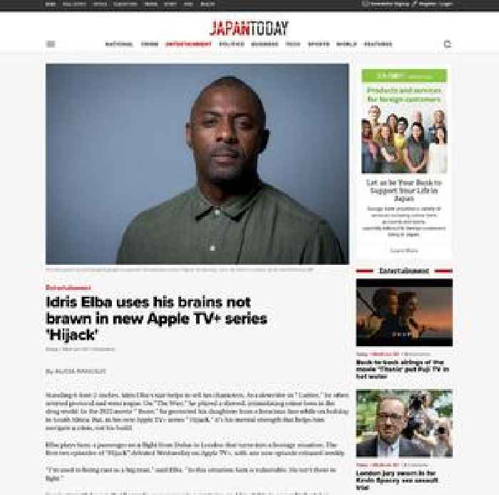 Idris Elba uses his brains not brawn in new Apple TV+ series 'Hijack'