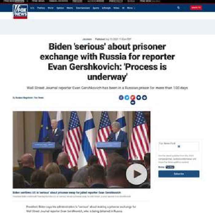 Biden 'serious' about prisoner exchange with Russia for reporter Evan Gershkovich: 'Process is underway'