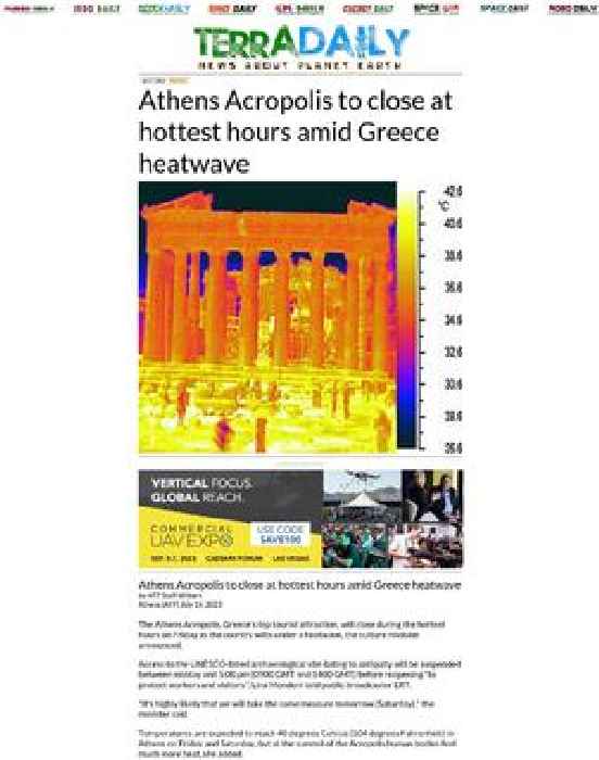 Athens Acropolis to close at hottest hours amid Greece heatwave
