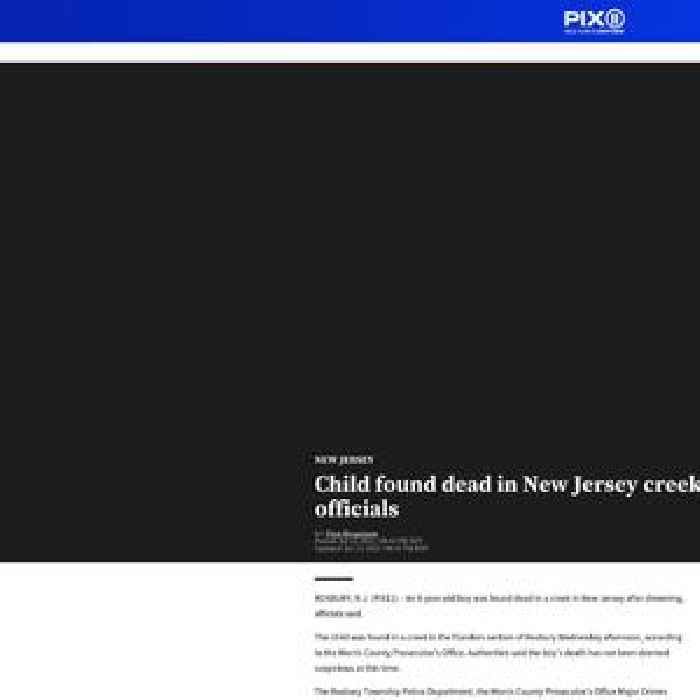 Child found dead in New Jersey creek after drowning: officials