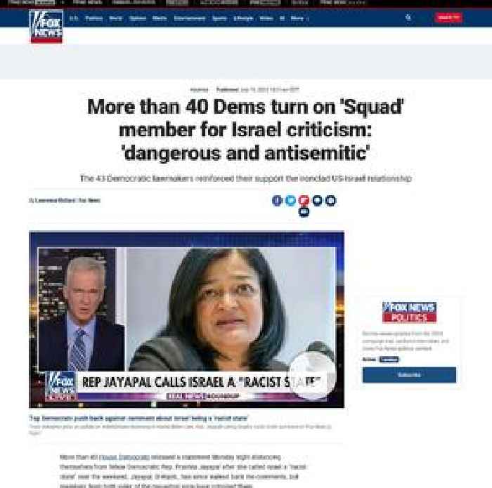 More than 40 Dems turn on 'Squad' member for Israel criticism: 'dangerous and antisemitic'
