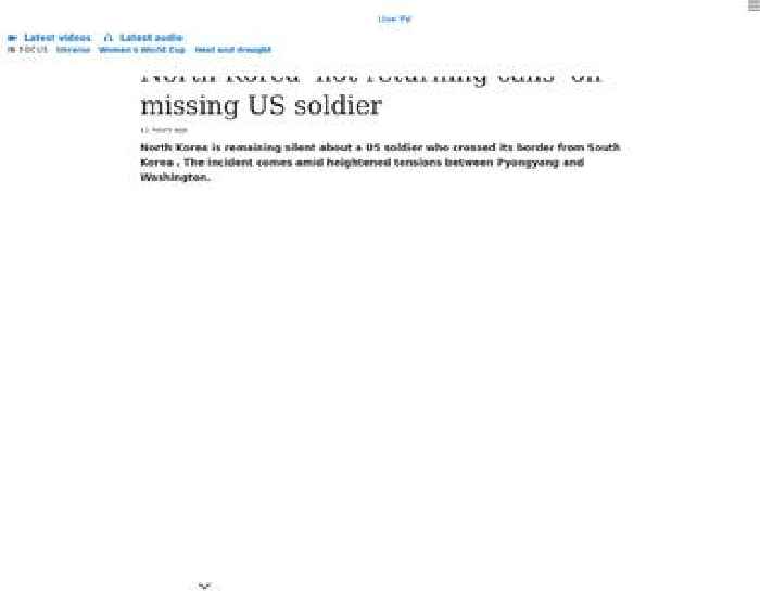 North Korea 'not returning calls' on missing US soldier