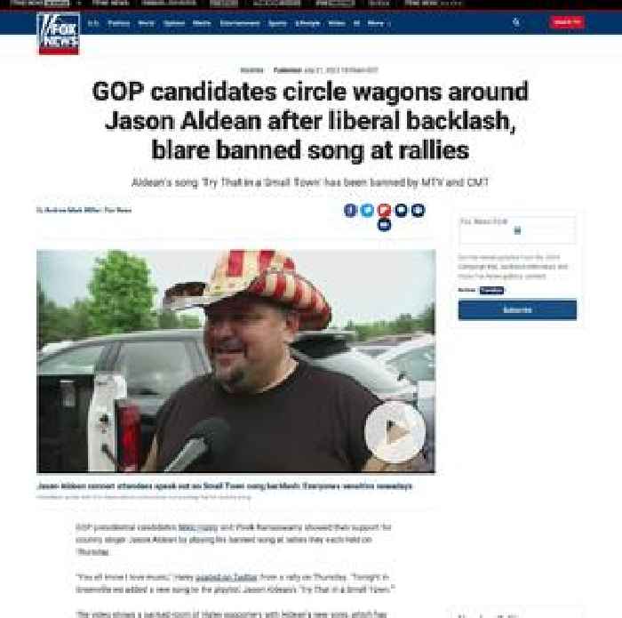 GOP candidates circle wagons around Jason Aldean after liberal backlash, blare banned song at rallies