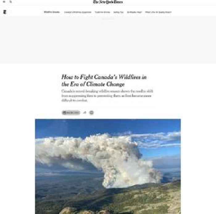 How to Fight Canada’s Wildfires in the Era of Climate Change