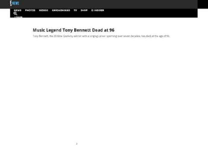 
                        Music Legend Tony Bennett Dead at 96
