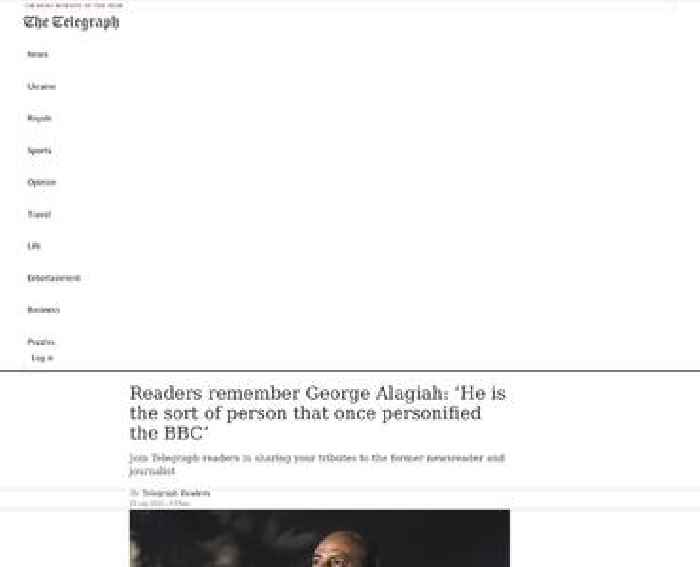 Readers remember George Alagiah: ‘He is the sort of person that once personified the BBC’