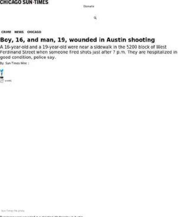 Boy, 16, and man, 19, wounded in Austin shooting