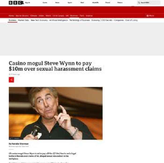 Casino mogul Steve Wynn to pay $10m over sexual harassment claims