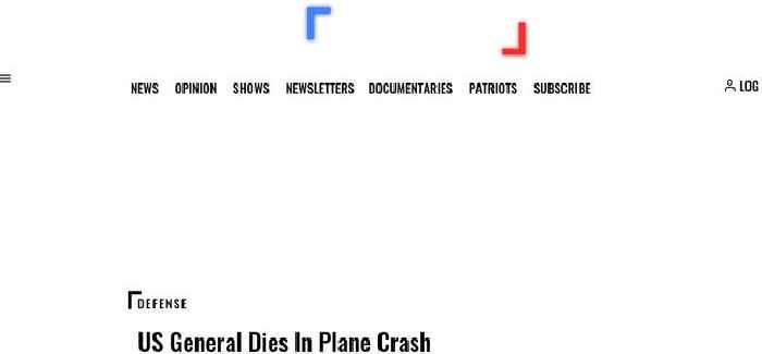 US General Dies In Plane Crash