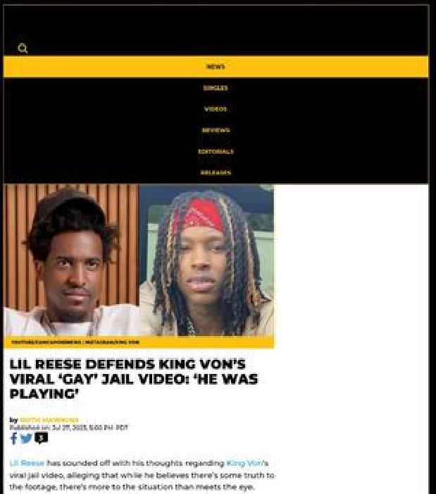 Lil Reese Defends King Von’s Viral ‘Gay’ Jail Video: ‘He Was Playing’