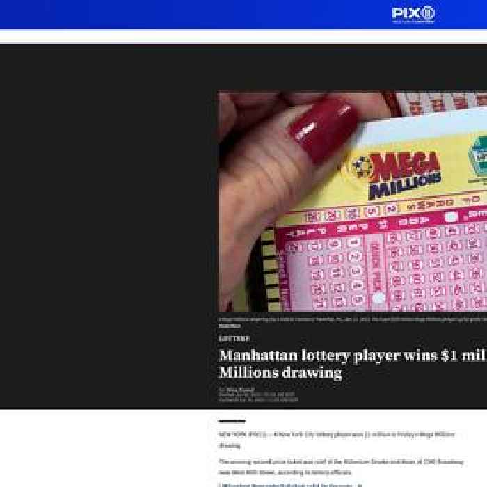 Manhattan lottery player wins $1 million in Mega Millions drawing