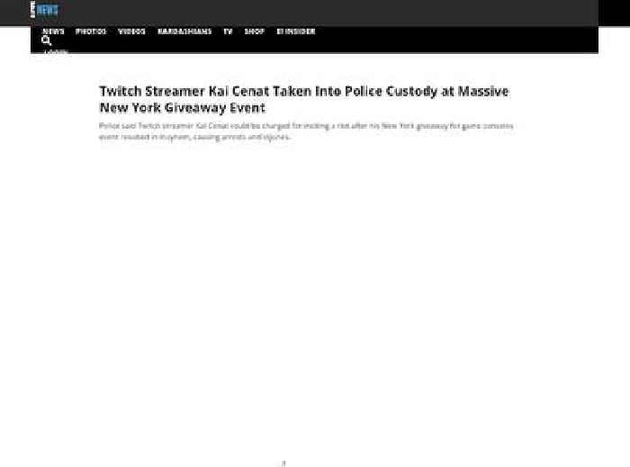 
                        Twitch Streamer Kai Cenat Taken Into Custody After NYC Giveaway Mayhem
