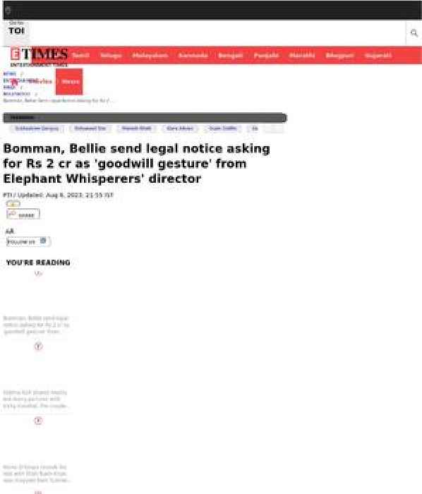 Elephant Whisperers' director gets legal notice