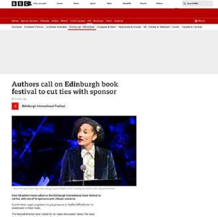 Authors call on Edinburgh book festival to cut ties with sponsor