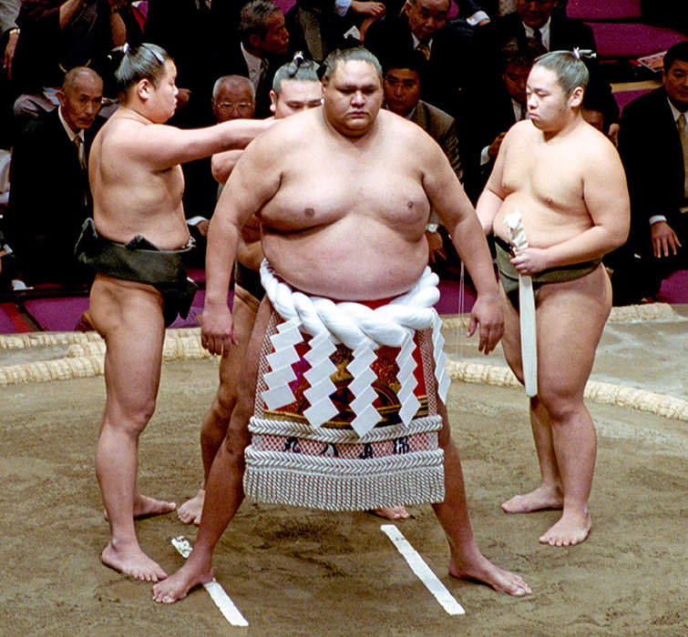 The first foreign-born grand champion of sumo, Akebono Taro, dies at age 54