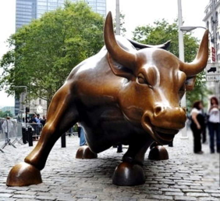 Wall Street's Charging Bull Covered in a Tarp, Fear of Attacks?
