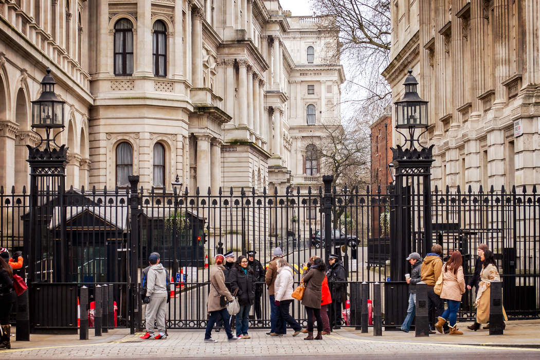 Man arrested after crashing car into gates of Downing Street in London