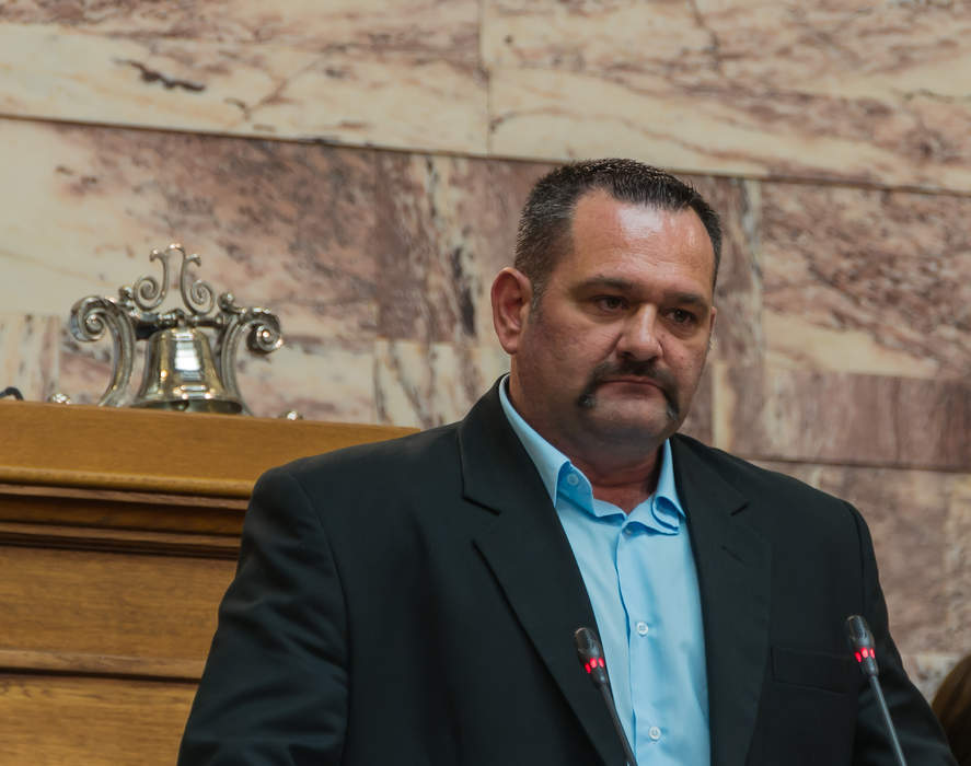 Greek MEP and neo-Nazi Ioannis Lagos appears in Athens court following extradition