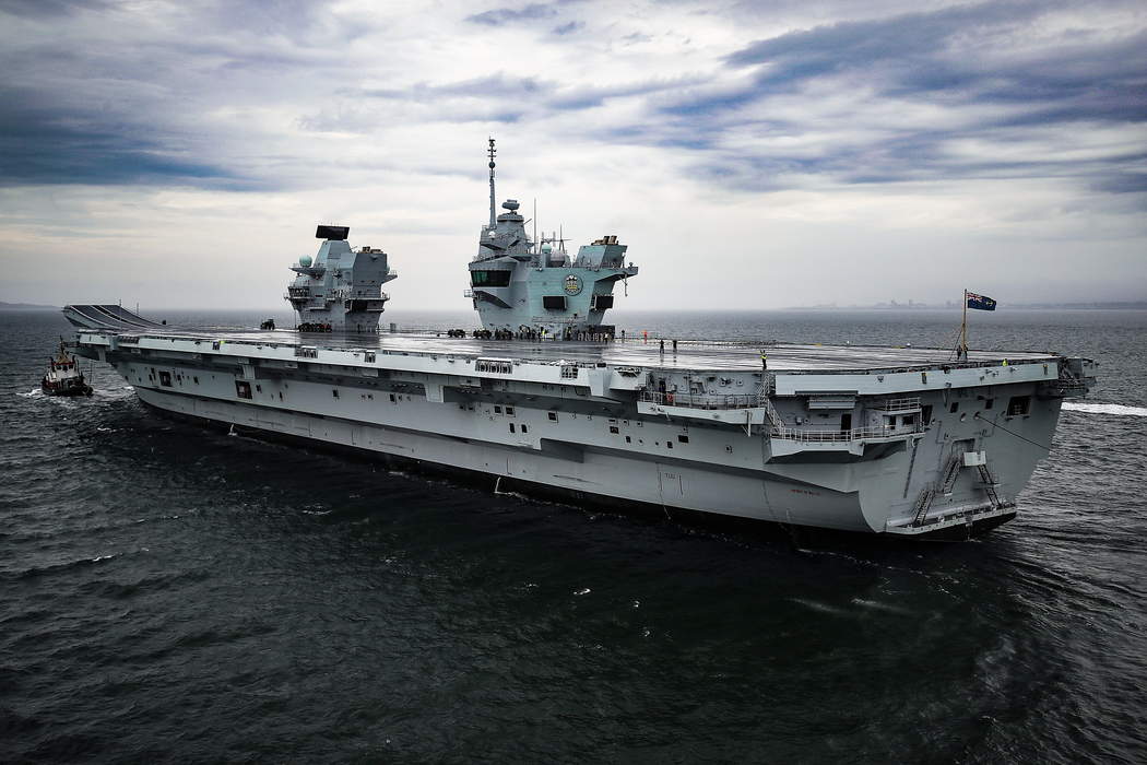 HMS Prince of Wales: Delayed carrier leaves Portsmouth