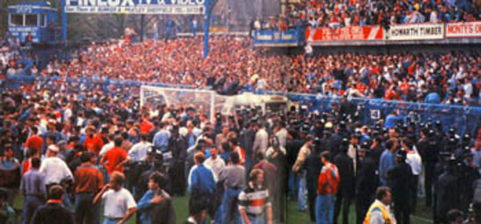 Facing disaster - the Forest fans at Hillsborough