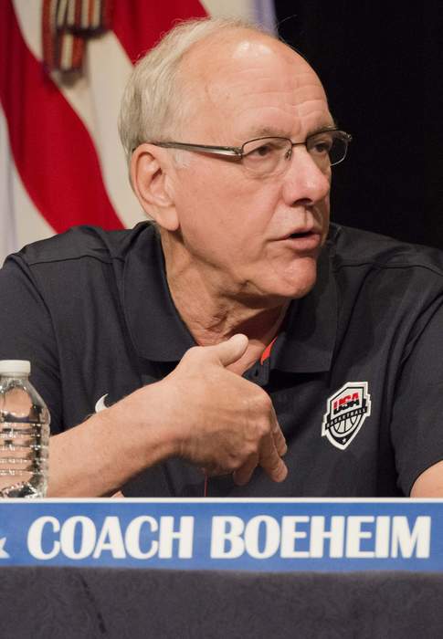 Syracuse basketball coach Jim Boeheim in the Toyota Green Room