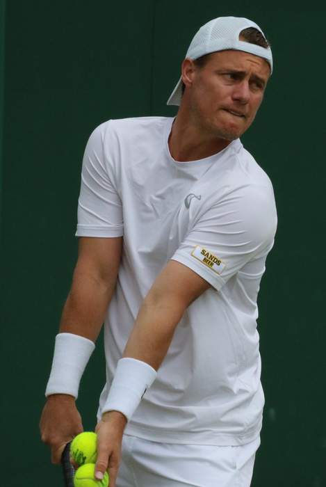 Cruz Hewitt plays tennis at the Australian Open