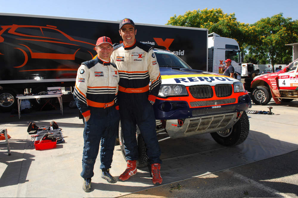 Dakar rally car tested on tank training ground in Dorset